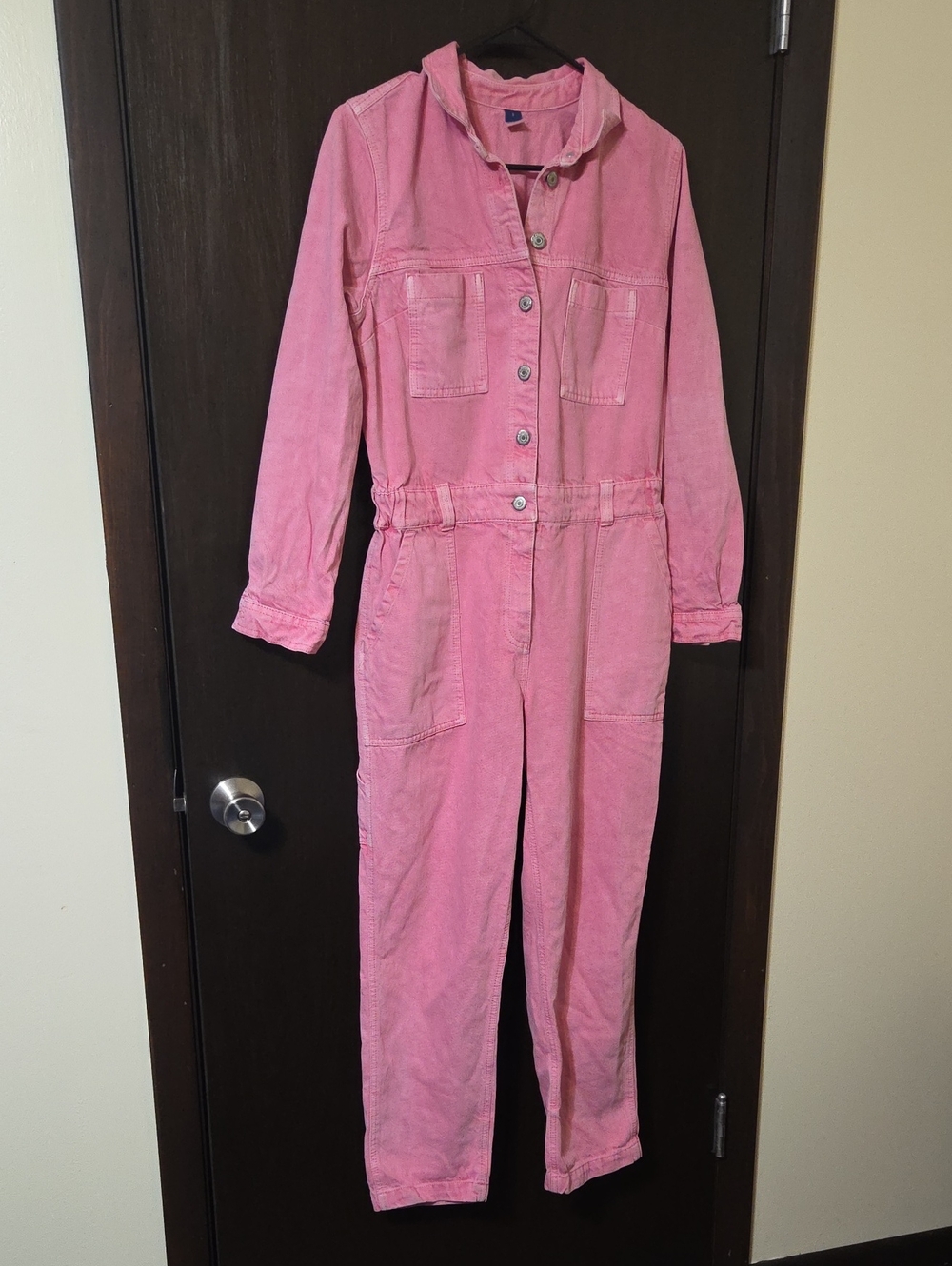 Old Navy pink long sleeves pants one piece overalls unisex Small